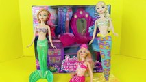 Frozen Elsa MERMAID Barbie and Anna with Ariel Outfit ✪ Color Change Hair Salon