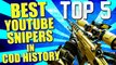 Top 5  BEST YOUTUBE SNIPERS  In Cod History (Top 5 - Top Five)  Call of Duty (2)
