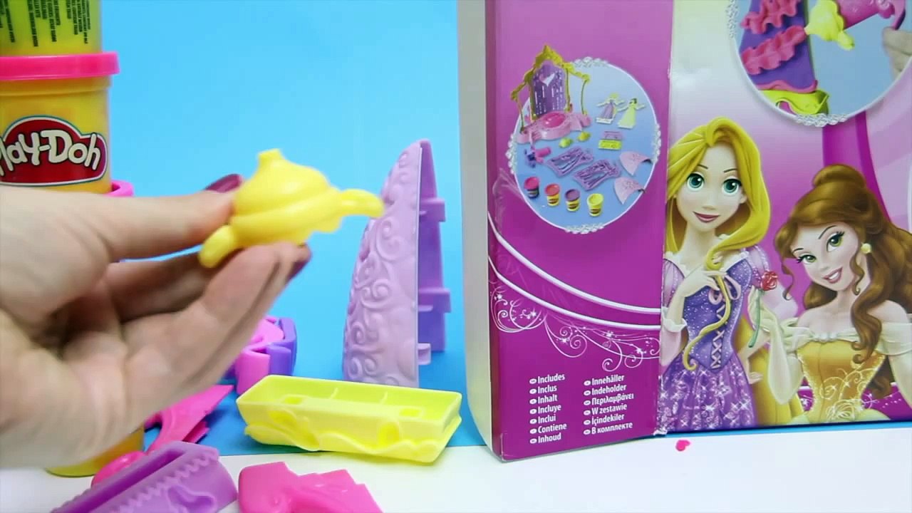 Play Doh Design a Dress Boutique Playset Disney Belle Rapunzel Prettiest Princess Playdough