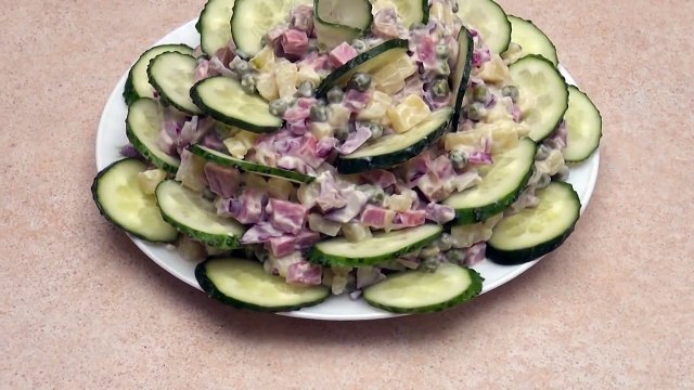 Рецепт Салата на Праздничный стол. Салат Зеленая Роза