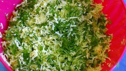 Запечённый батон с сыром, чесноком и укропом
