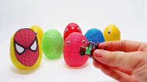 Spiderman in Cars City! All Toys Collection - McQueen Mater Play Doh Disney Pixar in Surprise Eggs
