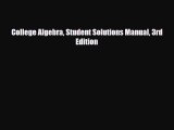 Download College Algebra Student Solutions Manual 3rd Edition PDF Book Free