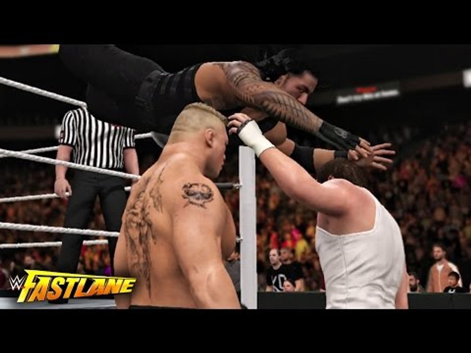 ---wwe roman reigns and brock lesnar (2-8-2016)