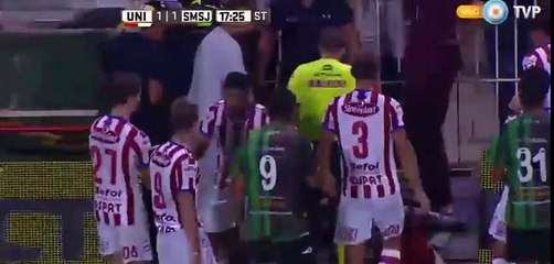 severe blow to the head of Rolando Garcia Guerreño and removed by ambulance