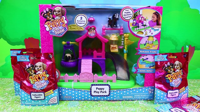 PUPPY IN MY POCKET Dog Play Park & Obstacle Course with Slide & Swings + BLIND BAGS Surprise Toys