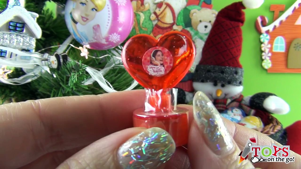 Cesta de Navidad con Huevos Sorpresa de Violetta, Frozen, Peppa Pig y Kinder - Especial Navidad 2014