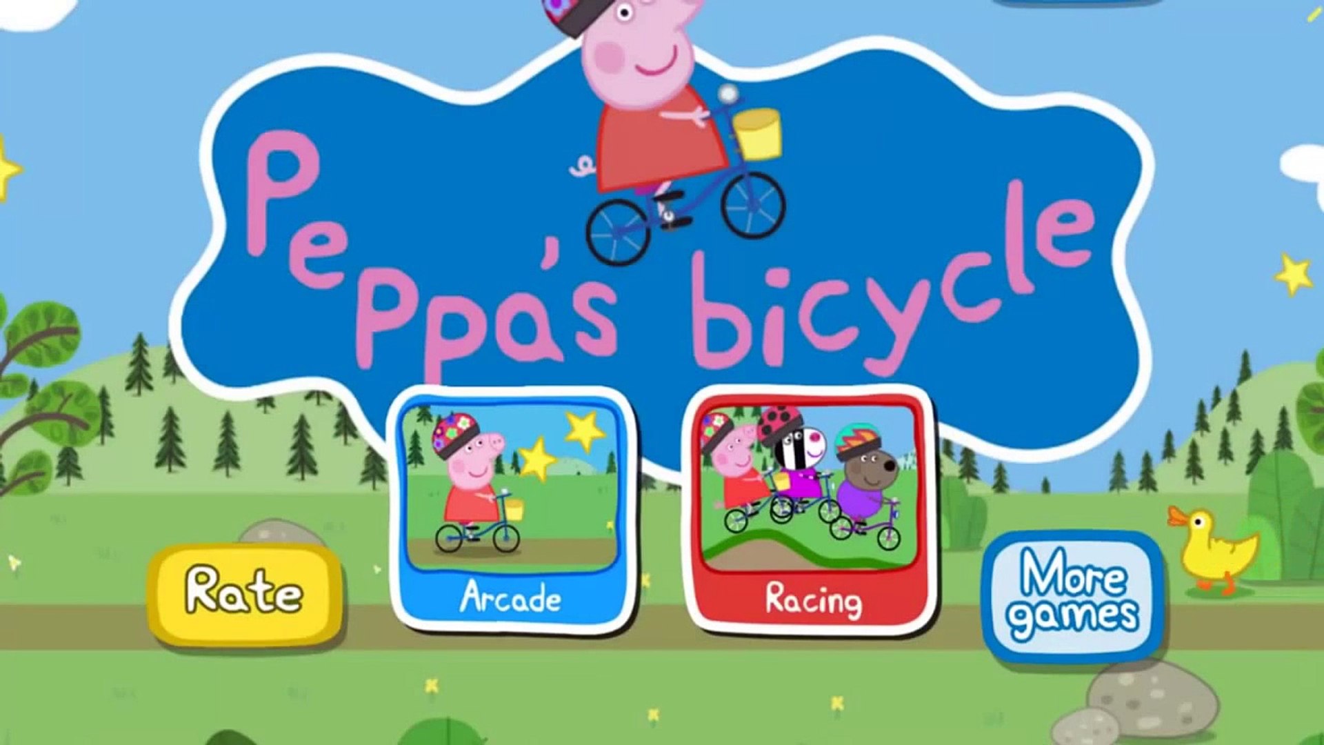 ⁣Свинка пеппа Гонка на велосипеде Peppa Pig HD