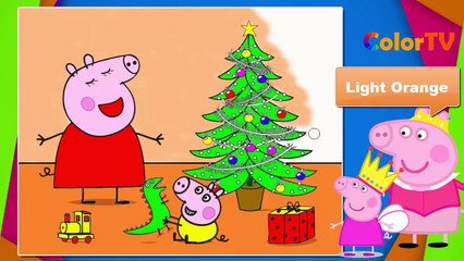 Coloring pages - Peppa Pig Christmas - Peppa Pig coloring - ColorTV For Kids