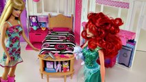 Barbies Glam Getaway House Disney Princess Ariel Transforming Barbie Doll Playset On-The-Go!