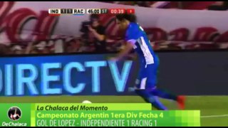 Gol de López Independiente 1   Racing 1 Fecha 4 Primera División 2016