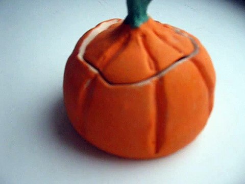 Шкатулка своими руками Тыква на Хэллоуин из глины