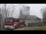 Corio Canavese (TO) - Incendio in una baita, intervengono i Vigili del Fuoco (23.02.16)