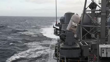 Descargar video: Fast Weapon: CIWS Gatling Gun Fire at 4500 Rounds/Minute