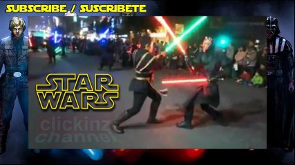 STAR WARS Cosplay Show Chinese Fans Chinos China Lightsaber Street Show Kaohsiung Lantern Festival Espectaculo en la Calle con Espada Laser Luz en Festival de los Faroles Taiwan 星际大战  2016