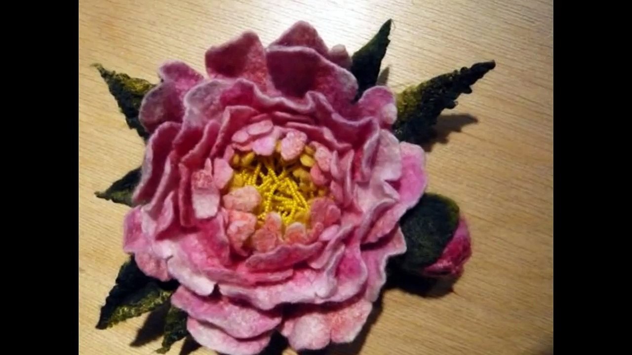 Брошь из валяной шерсти