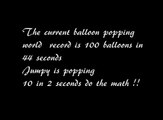 NEW World record dog Balloon popping