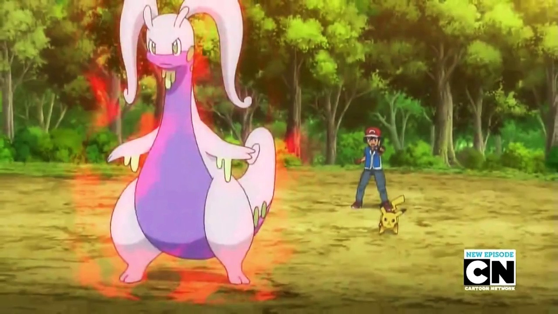 Ash And Tierno Battle Pikachu And Goodra Vs Wartortle And Raichu