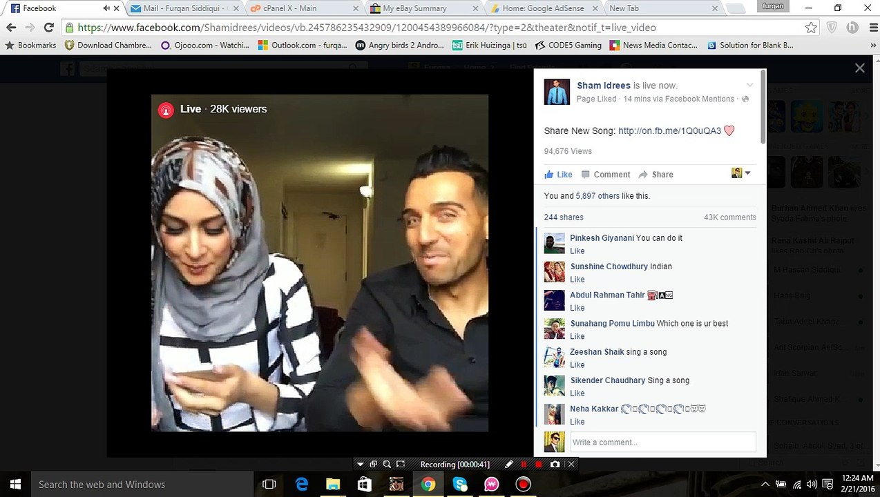 Sham Idrees live facebook part 2 Date 2/20/2016