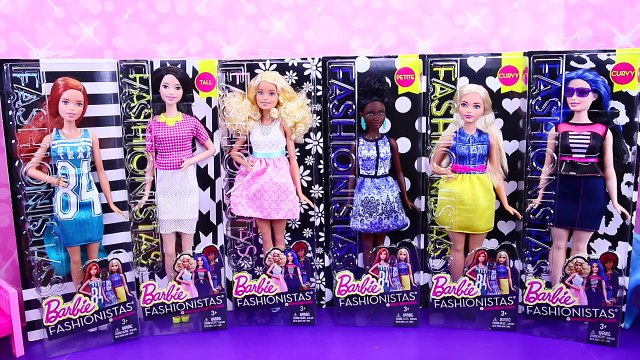 NEW CURVY Barbie + Tall & Petite Barbie Fashionista Dolls 2016 Mattel Toys Evolution of Barbie