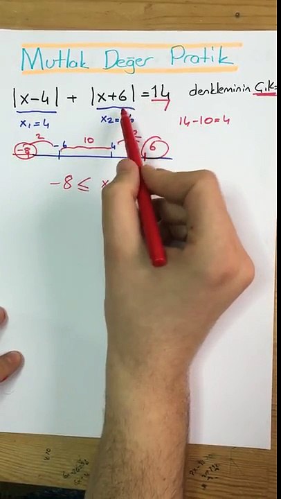 Mutlak Değer Çözüm Yolu Hilesi -#YILMAZHOCAYLA# - YGS-LYS-KPSS-ALES-TEOG-DGS