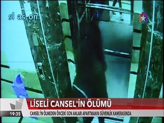 Liseli Cansel'in intiharından önceki son görüntüleri güvenlik kamerasında