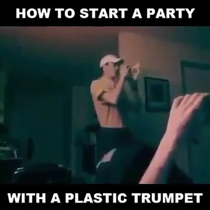 How to start a party with a plastic trumpet  Funny Videos 2016