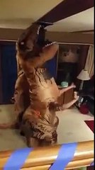 T-Rex pole dancers... Because why wouldn't you want to see that  Funny Videos 2015