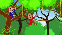 Beş Küçük Maymun | Five Little Monkeys Türkçe | Sevimli Dostlar | Adisebaba TV