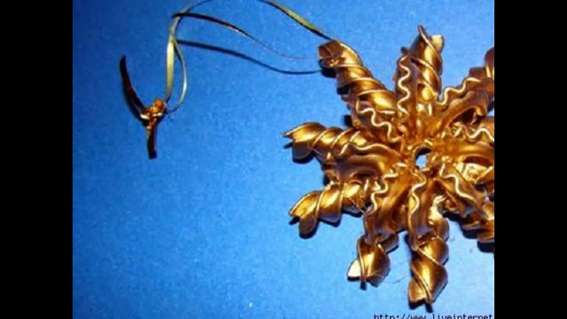 Ёлочные игрушки из макарон