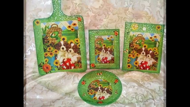 Мозаика на доске из яичной скорлупы