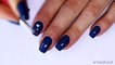 Дизайн ногтей и рисунки на ногтях- Синий маникюр Цветы - Blue Acrylic Nails With Flowers