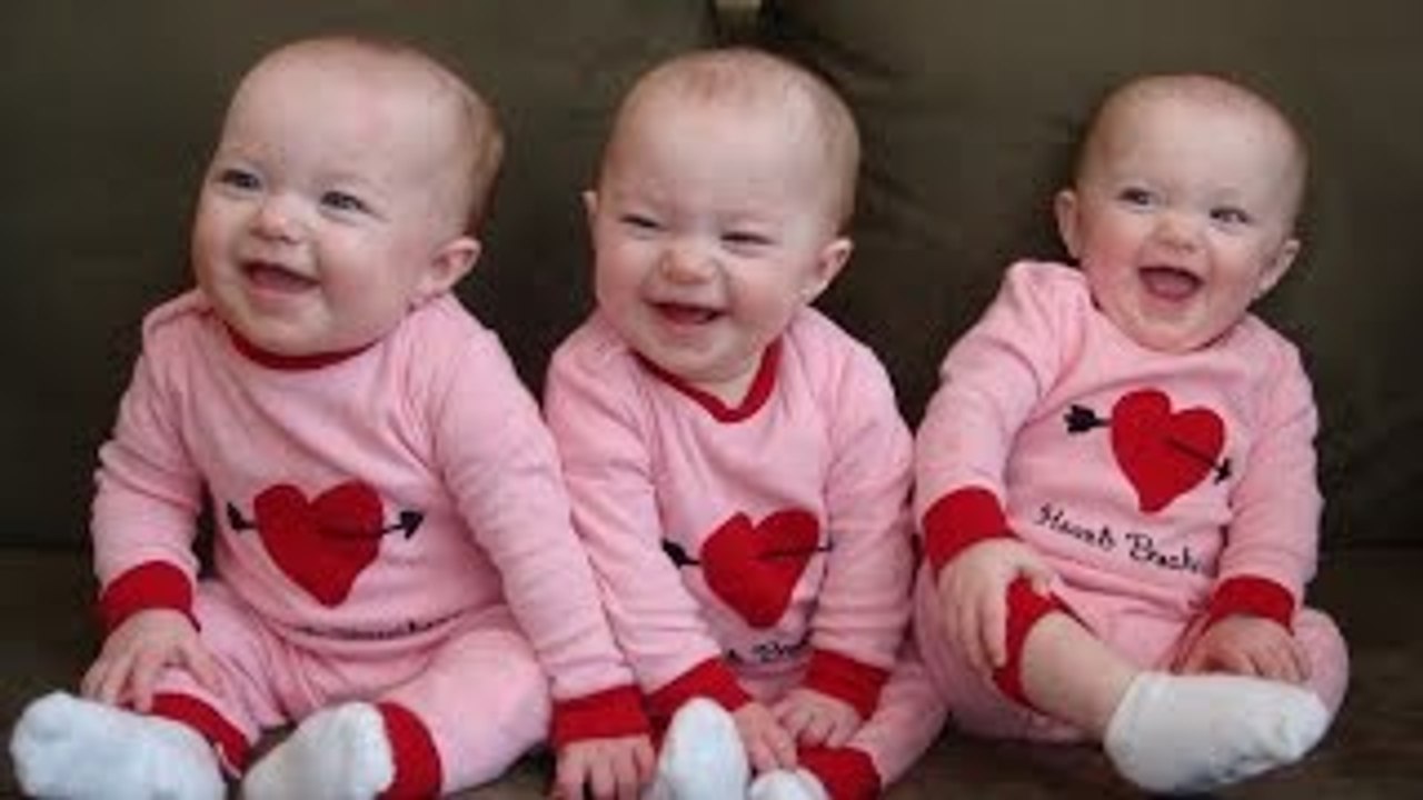 Funny Triplet Babies Laughing Compilation 2014