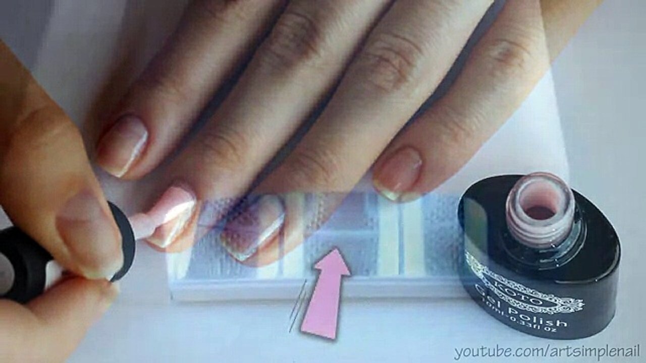 Френч и лунный маникюр ГЕЛЬ ЛАКОМ 2 в 1 - Moon Nail Art and French