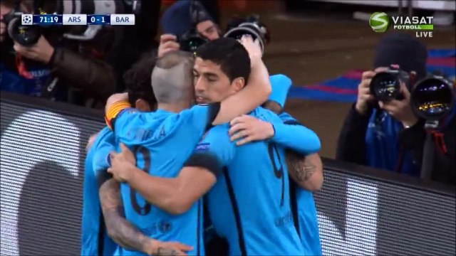 0-1 Lionel Messi Goal UEFA Champions League 1_8 Final - 23.02.2016, Arsenal 0-1 FC Barcelona