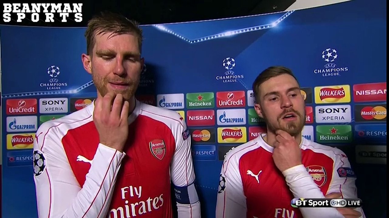Aaron Ramsey & Per Mertesacker Post Match Interview - Arsenal 0-2 Barcelona