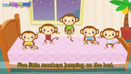 Five Little Monkeys Jumping on the Bed - Nursery Popular Rhymes - English Song For Kids - Music
