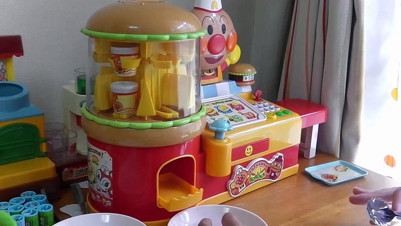 アンパンマン ピピッとえらんで!でるでるハンバーガー ショップ アニメ おもちゃ ポテト★！Anpanman,Toy,Humburger  shop,Anime！