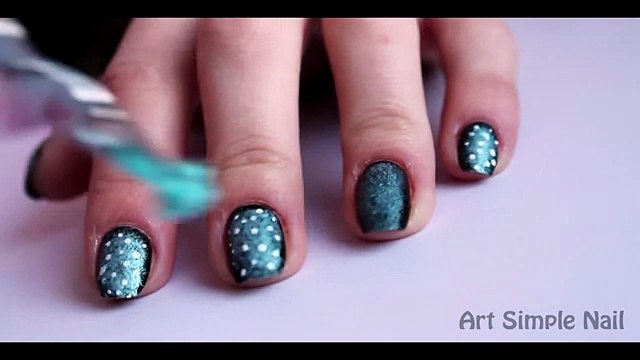 Маникюр Зимний вечер - Manicure Winter Evening