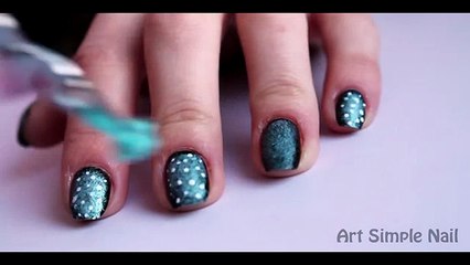 Маникюр Зимний вечер - Manicure Winter Evening