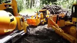 Treasure Hunt Part 3 – Backhoe Excavator Cement Truck and Bulldozer on the hunt for treasure