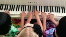 30 Fingered Piano Song -- This Trios Got Talent!!