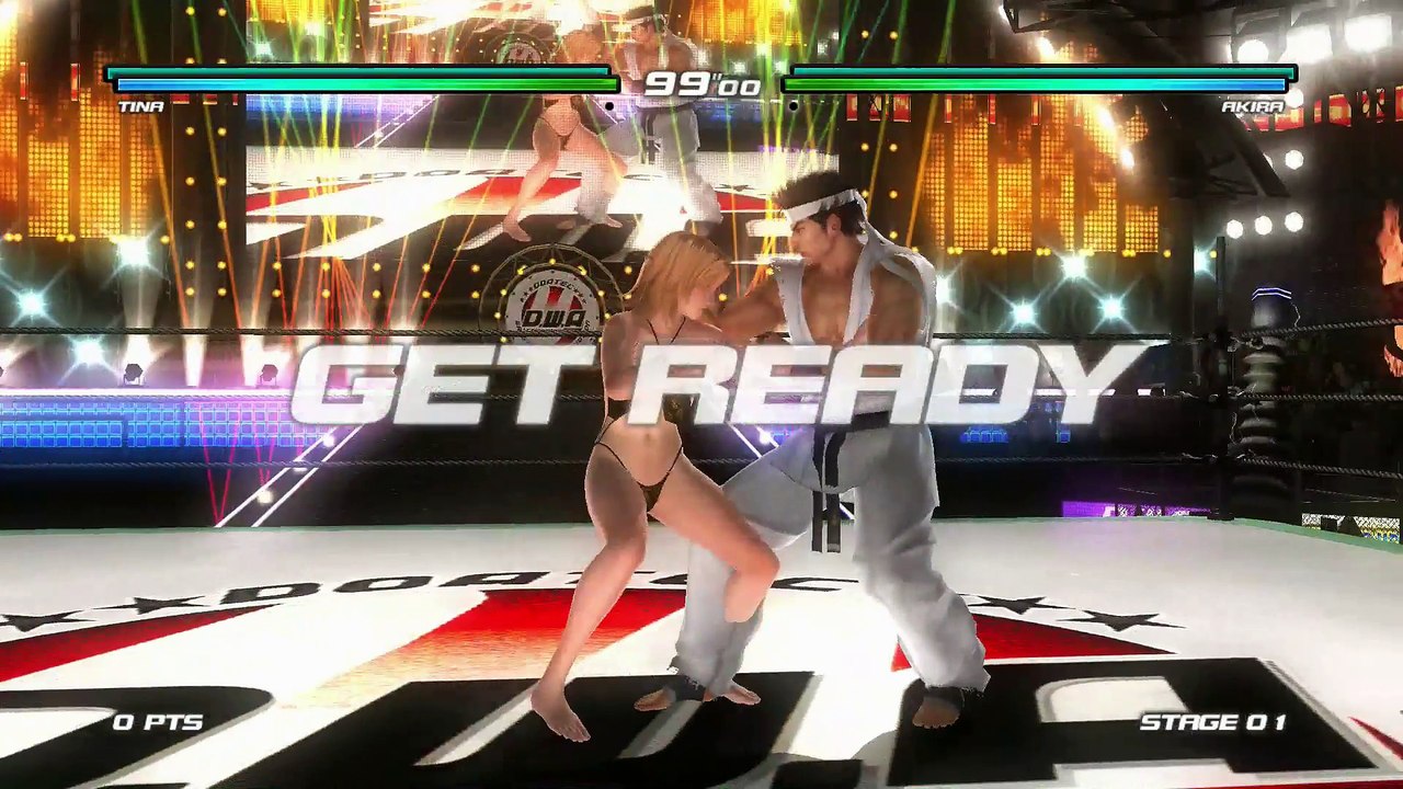 DEAD OR ALIVE 5 LAST ROUND PS4 ARCADE TAG ROOKIE & EASY - TINA & SARAH NAKED