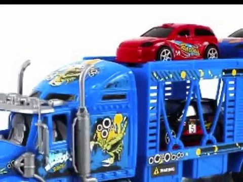 Camión juguete transportador de coches, Camiones juguetes para niños, Camiones remolques de juguetes