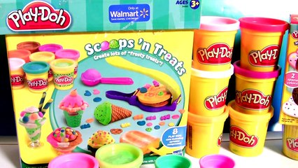 Descargar video: Play-Doh Scoops n Treats Ice Cream Popsicles - Helados de Colores PlayDough Friandises Glacées