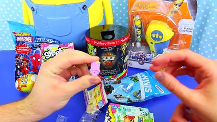 Descargar video: GIANT Minions Surprise Toys Kevin + Marvel Superheroes, Shopkins Blind Bags & Thomas DisneyCarToys