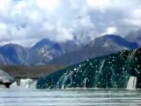 Flipping Iceberg in New Zealand - Tasman glacier New
