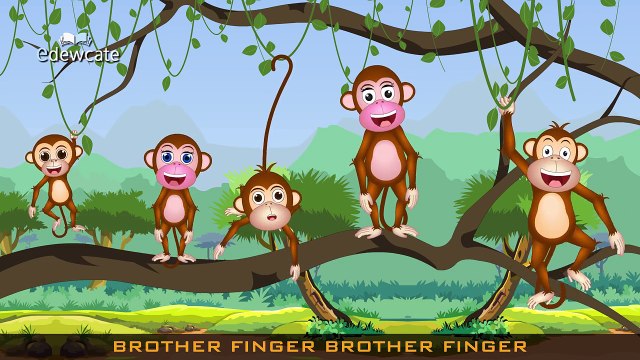 The Finger Family Monkeys Family Nursery Rhyme | Finger Family Songs For Children