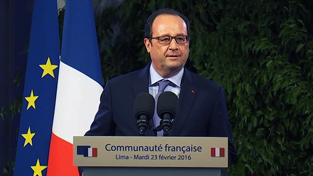 Discours du président de la République devant la communauté française à Lima au Pérou