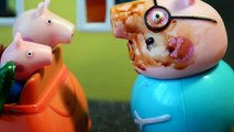 Свинка пеппа Папа Свин вымазался,обзор игрушек Свинка пеппа мультфильм